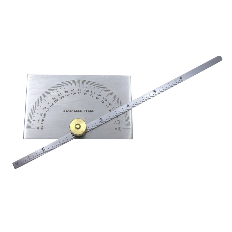 Taytools 469256 6 Inch Depth Gauge Protractor Rectangular Stainless Steel