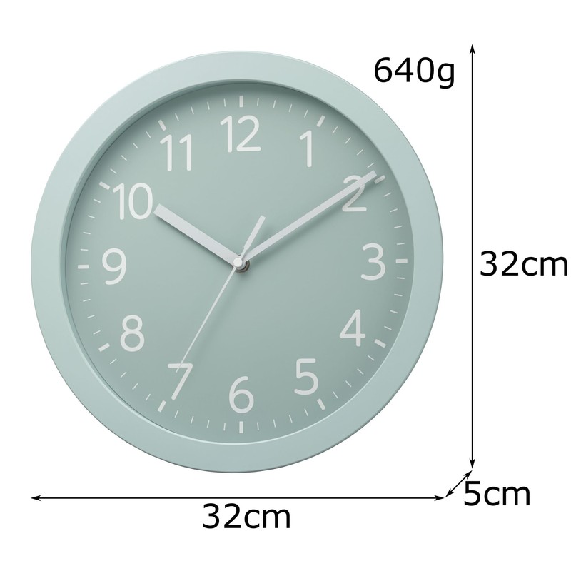 Rhythm (RHYTHM) Wall Clock, Analog Quartz Watch, Silent, Continuous Second