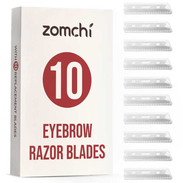 10PCS Replacement Razor Blades,Razor Blades Refills,Eyebrow Facial Razor Blades
