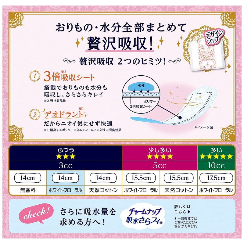 Sofy Kiyora Luxury Absorbent White Floral 62 Sheets (Light Urinary