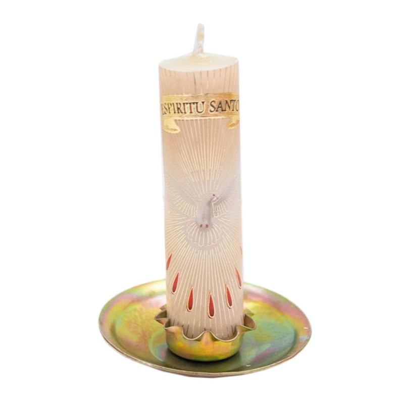 Luz María-Paquete de 12 mini cirios de "Espíritu Santo"(Recuerdo, Decorativos,