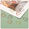 PATIKIL 20 Pcs Heart Shape Paper Clip, Metal Cute Small