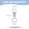 sourcing map Car Key Chain, Detachable Keychain Stainless Steel Buckle