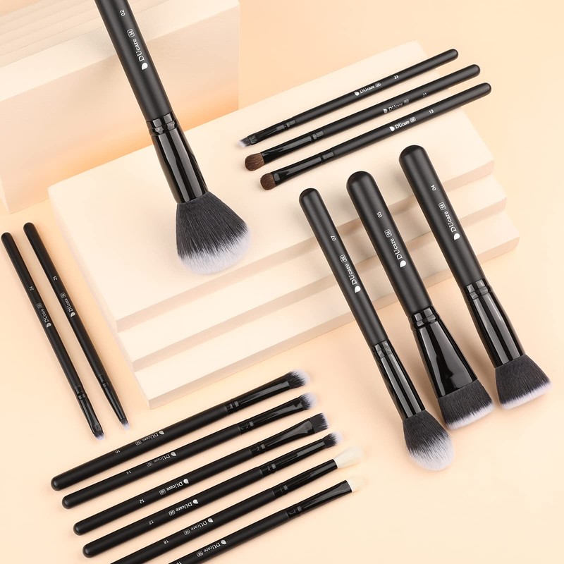 DUcare Makeup Brushes, Set of 15, Professional Makeup Brushes, Super