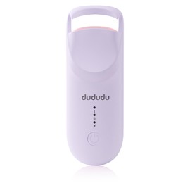 DUDUDU Heated Eyelash Curler, Portable Travel-Size Mini Electric Heated Lash Curler - 2-Level Adjustable Temp & Type-C Recharge, 10S Heat 3S Style 24H Lift for Long-Lasting Natural Effortless Curves
