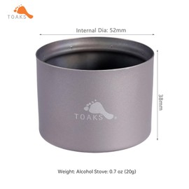 TOAKS STV-01 Titanium Siphon Alcohol Stove Camping Survival in the Wild Travel