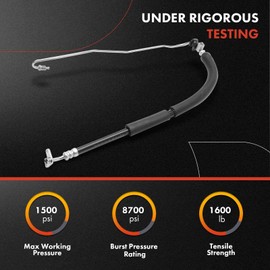 A-Premium Power Steering Pressure Hose Line Assembly Compatible with Honda CR-V CRV 2007 2008 2009 2010 2011, 2.4L, Pump To Rack