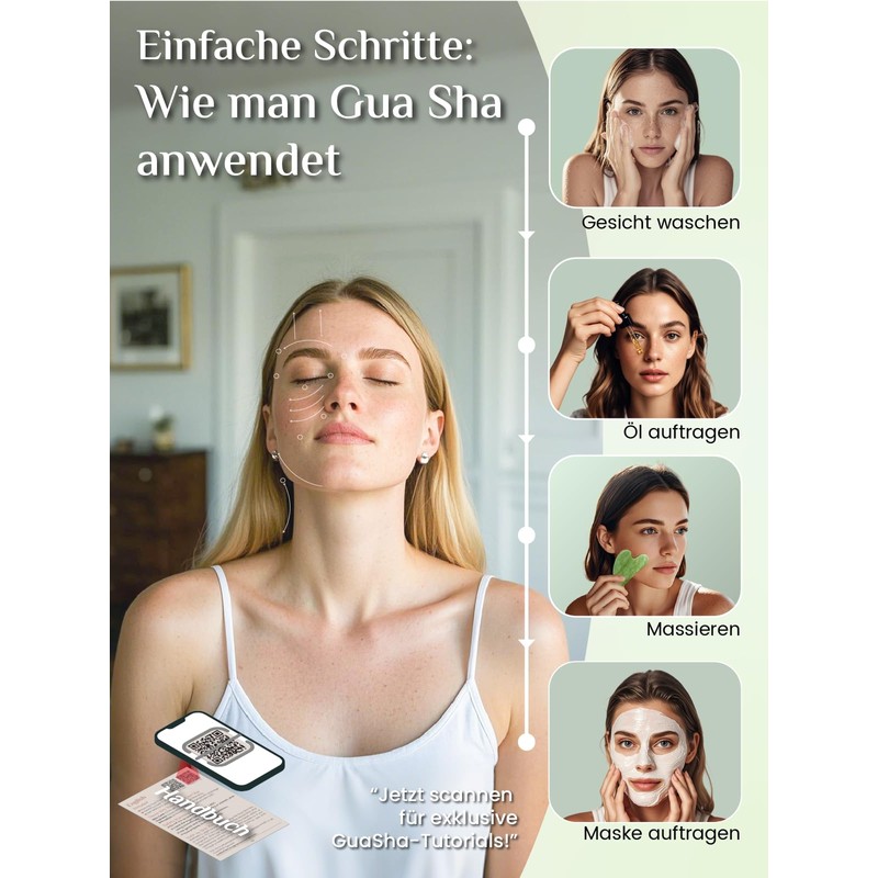 Rena Chris Gua Sha Gesichtswerkzeuge-Xiuyan Jade Gua Sha Stein für