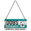 Nostalgic Art 28015 Paw Sign Dogs Welcome Sign 10 x