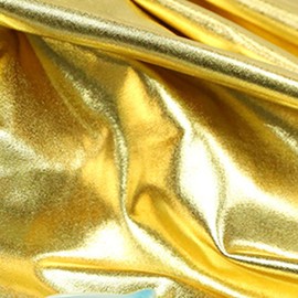 150cmx1m Light Gold Spandex Stretch Fabric, Shiny Spandex Metallic Fabric for Stage Costume, Performance Costume