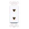 RiteAV 2 Port Cat6 Wall Plate Insert White