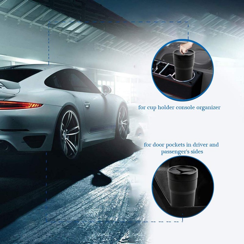 Car Trash Can with Lid, FIOTOK Mini Auto Garbage Can