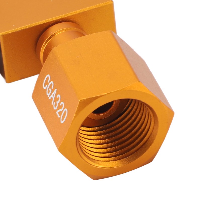 CGA320 CO2 Refilling Adapter with Pressure Gauge Soda Refill Quick
