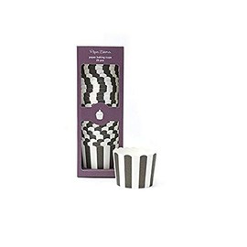 Paper Eskimo Black Stripes Baking Cup (25 Pack), Multicolor