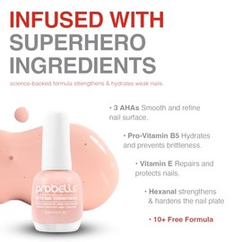 Probelle Fortalecedor de Uñas Tintado Rosa Pétalo 0.5 oz