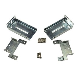 Knape Vogt Mounting Bracket Set - Cabinet & Furniture Drawer Mounting Brackets - Silver Zinc 4 Count Wall Mount