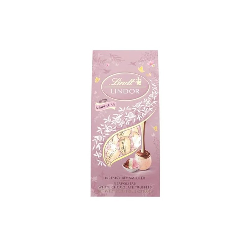 Lindt Lindor Neapolitan White Chocolate Truffles, 21.2 oz