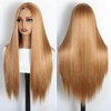 Ellieryan 28 Inch Long Straight Honey Blonde Wigs for Women