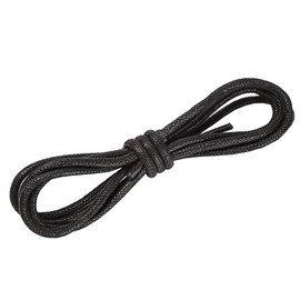 Round Waxed Shoelaces Oxford Dress Canvas Sneaker Shoe Laces Unisex 80cm, Black