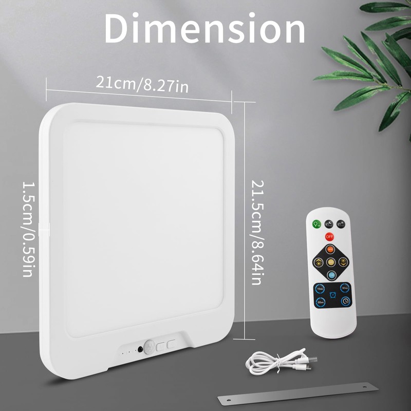 USB C Rechargeable Motion Sensor Ceiling Light 550LM with Remote,