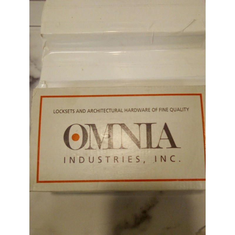 Omnia Passage Latch set/ 2-3/8" BS Satin Nickel 925 w/