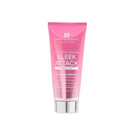 MARTHA DEBAYLE HAIR TECH. SLEEK ATTACK STYLING CREAM. Crema para peinar para cabello lacio. Control frizz. Con queratina brasileña. Sin parabenos y ftalatos. 200 ml