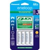 Cargador rápido Panasonic eneloop con 4 pilas recargables, AA
