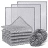 Guiqulai 10 Pieces Steel Dish Cloth Set Include 8 Pieces