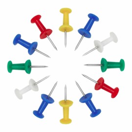 Cork Board Pins Push Pins Notice Board Reusable Heavy Duty Multicolored Drawing Plastic Thumb Tacks For Schools Home Offices & Colleges With Rustproof Sharp Point In Assorted Colors 100 Pcs