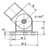 Cosch Edelstahl Joint with Flange 0° - 90° Joint Piece