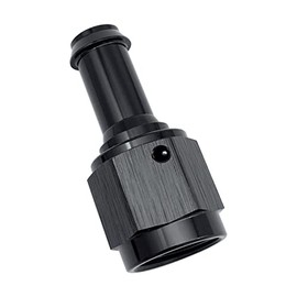 KRD PERFORMANCE Aluminum Straight 6AN Female Swivel to 5/16" Push on Hose Barb Fitting Adapter Alloy Black