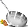 LOLYKITCH 12 Inch Tri-Ply Stainless Steel Frying Pan,Skillet,Induction Cooking Pan,Dishwasher