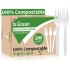 Biocean Extra Heavyduty Compostable Forks Disposable Cutlery No Plastic Forks