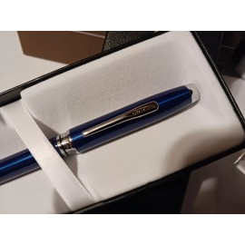 Cross RARE CROSS CLASSIC ELECTRIC BLUE AND POLISHED CHROME BALLPOINT PEN NEW GIFT