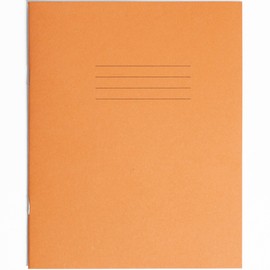 RHINO Stationery Exercise Book | 8 X 6.5 | 48 Page | 5mm Squared Exercise Book | Orange | Learning Resources | School Books | Pack of 10