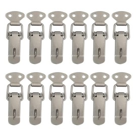 Snap Lock Spring Clasp, Folding Clasp, Pack of 12 Hasp Lever Lock Cap Lock Box Lock for Case Box, Toolbox, Drawer, Cupboard, Chest Cabinet Boxes