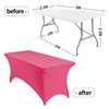 Peomeise 6FT Spandex Table Cover Rectangular Stretch Spandex Tablecloth (Hot