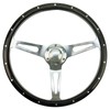 Hiracing 15inch Classic Wood Grain Steering Wheel With Riveted Light