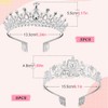 10Pcs Crystal Tiara and Crowns for Women Princess Rhinestone Crown