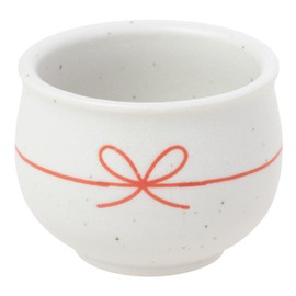 Koyo Pottery 23359 Guinomi Japanese Tableware, Round Knot Guinomi, White