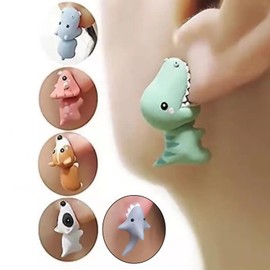 Cute Animal Bite Earrings for Women Gifts Cute Stuff Fun Dinosaur Earrings 3D Shark Earrings Animal Cartoon Stud Earrings for Animal Lovers Jewelry Gifts