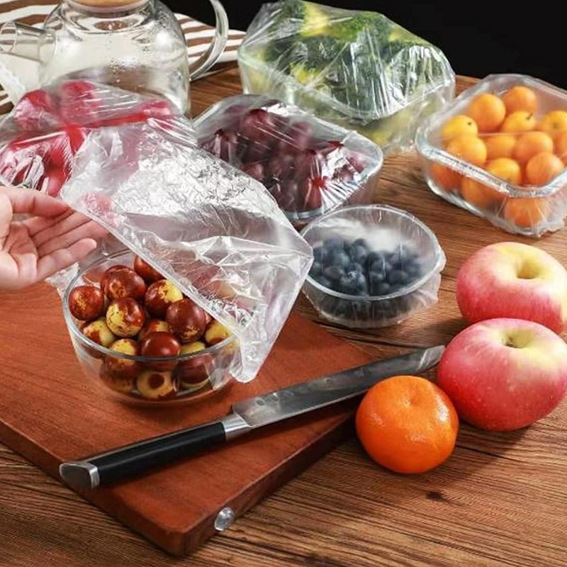 Eowppue Coperchio Ciotola in Plastica 100 Pezzi di Pellicola Alimentare,