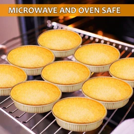 Ciieeo 100Pcs Mini Pie Pans 4 Inch Parchment Paper Mini Tart Pans for Baking Non-Stick Disposable Oven Safe Baking Cups