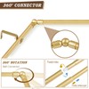 Bay Window Curtain Rods, USFOOK Gold Curtain Rods for Bay