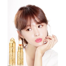 (Warm Discoloration) Jelly Lipstick, Lip Cream with Gold Foil Color Changing Flowers, Portable, Convenient Lipstick, Lipstick, Balm, Lipstick, Base, Moisturizing, Lip Cosmetics, Long Lasting,