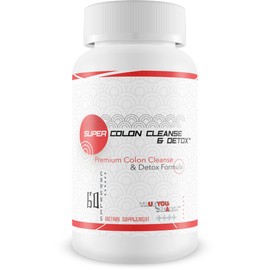 Super Colon Cleanse & Detox - Premium Colon Cleanse & Detox Formula with Herbs, Probiotics, & Fiber - Help Reduce Bloating - Natural Digestive Support & Constipation Relief - Colon Cleanser