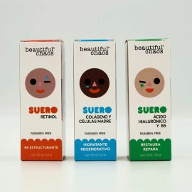 Serum Beautiful Chaos Kit Completo +18 Cuidado Facial Todo Tipo De Piel Día/noche