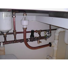 hotun drytrap odour seal tundish ½" x 22mm for unvented hot water heater, unvented cylinders, and pressure relief valve tundish PRV tundish