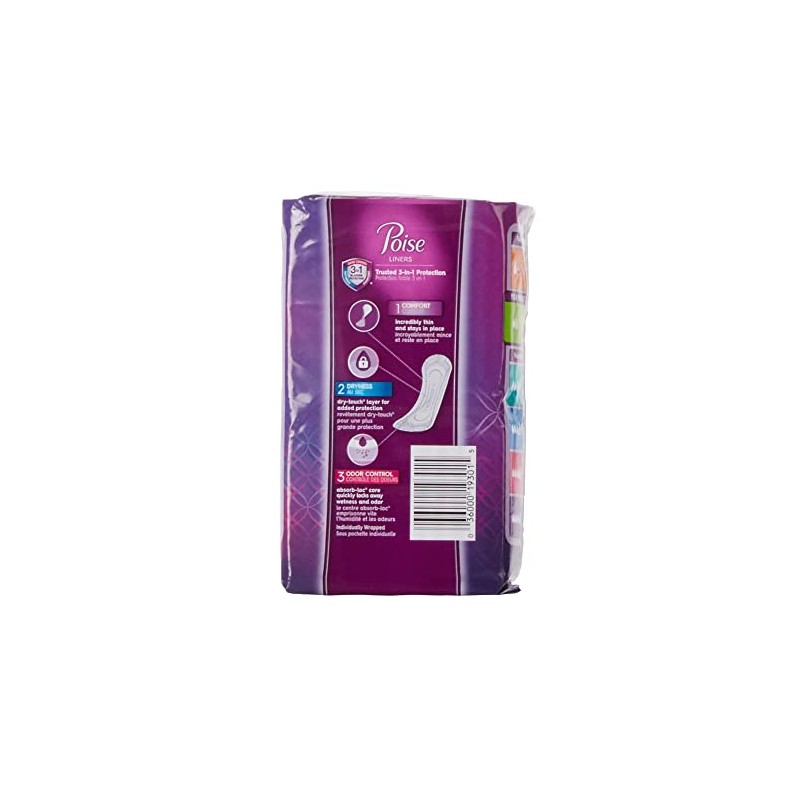 Poise Fresh Protection Female Incontinent Pad Regular Length 7.5" Length