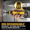 DEWALT Cordless Screwdriver, 4V USB Rechargeable Electric Screwdriver with 12